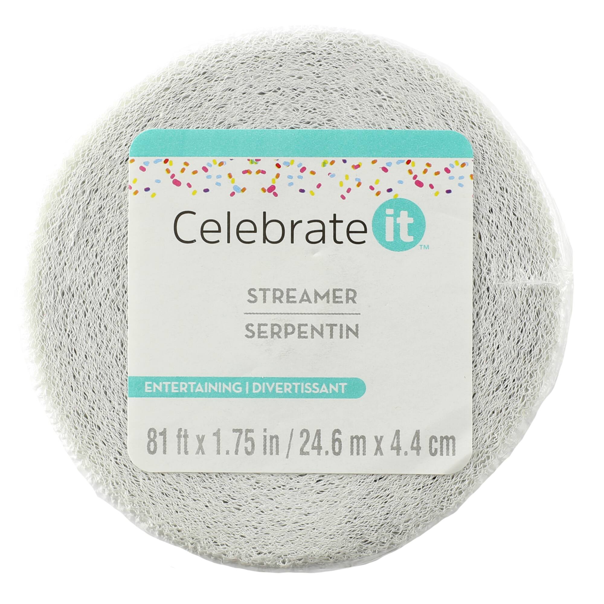 48 Pack: 81ft. White Crepe Streamer by Celebrate It™